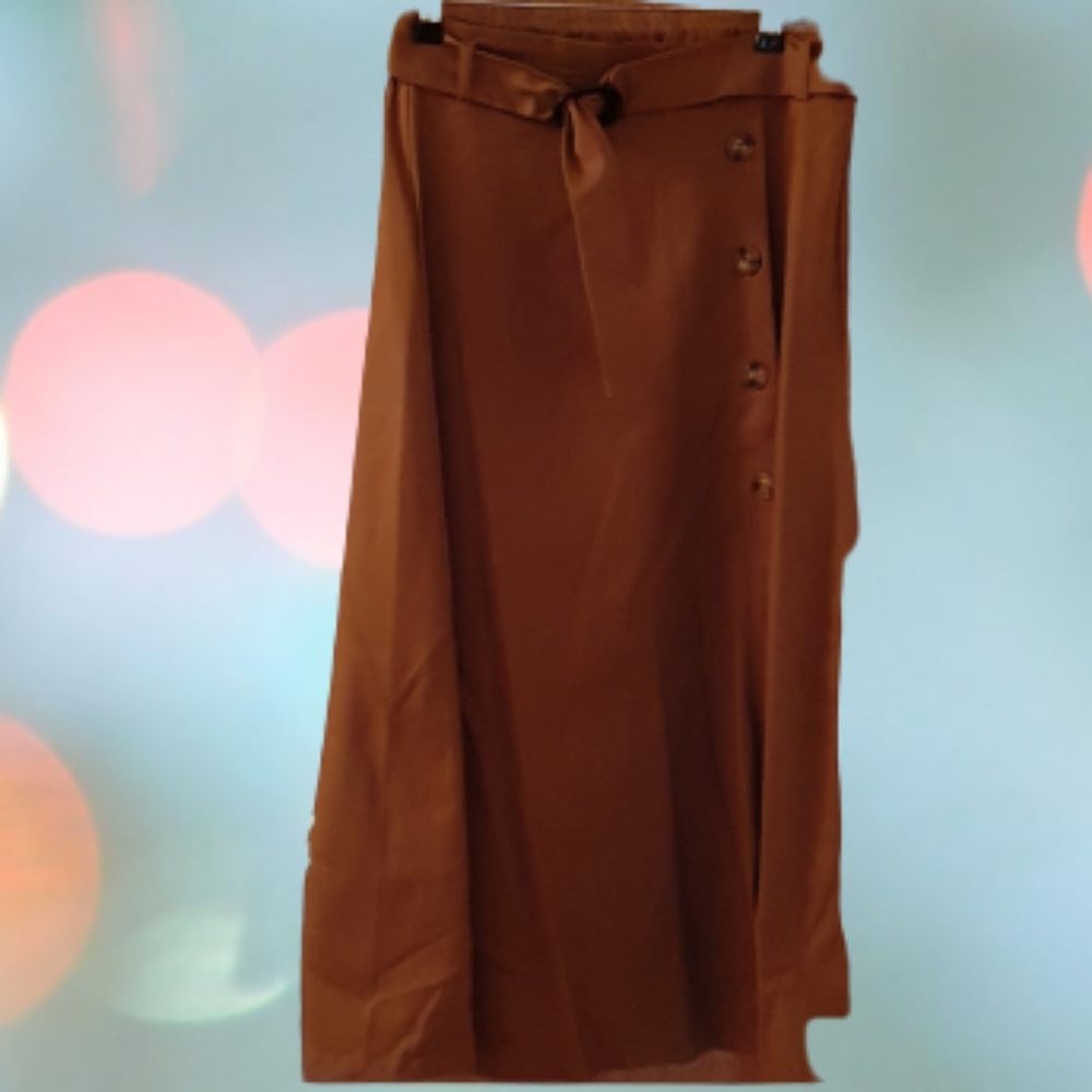 Zara draped linen blend skirt, stretchy fabric